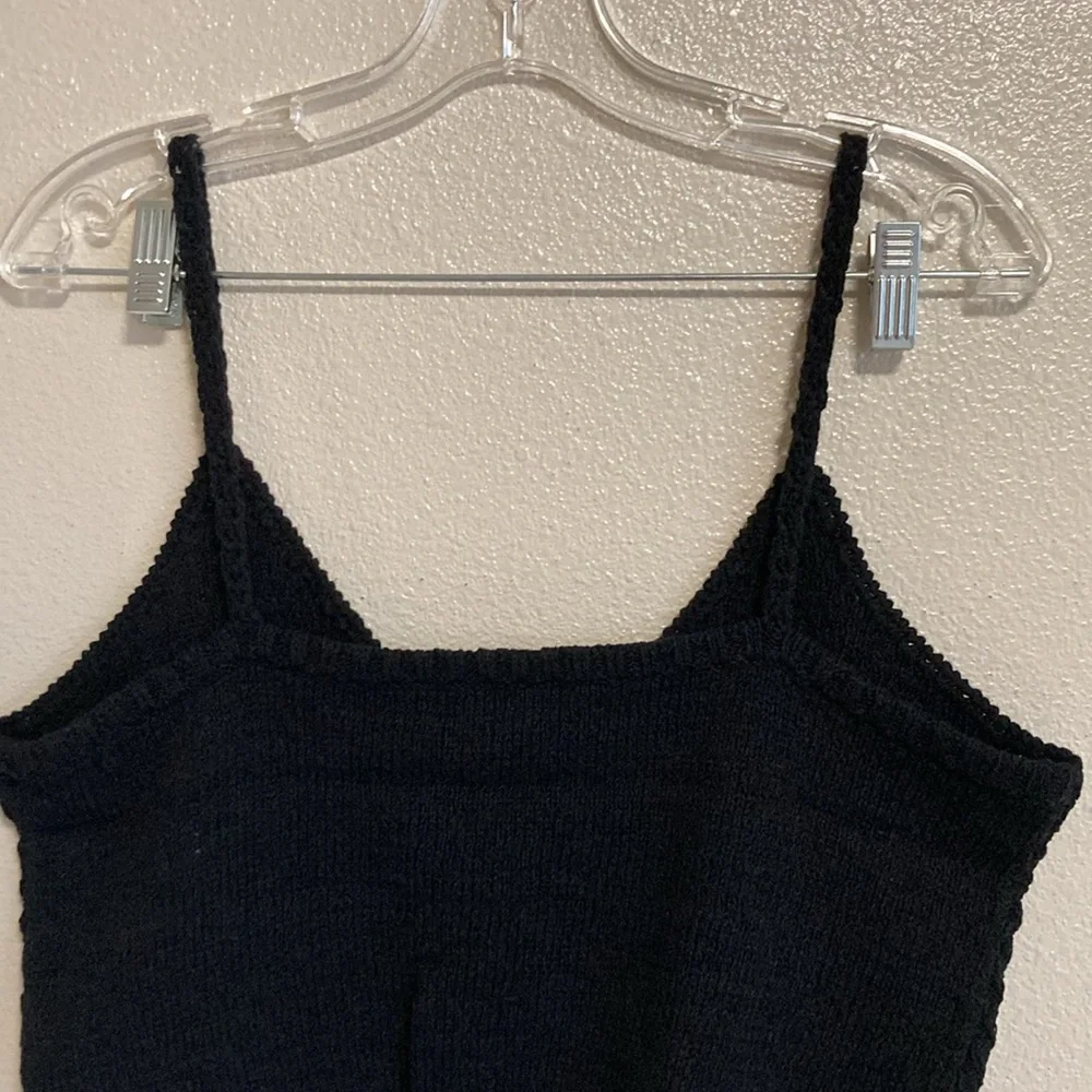 J.Crew Cropped V-Neck Sweater Tank in Black (Size 3X)